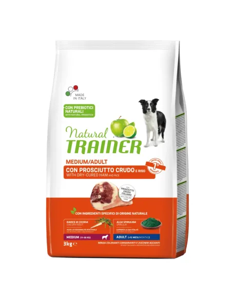 Natural Trainer Adult Medium Prosciutto 3kg Natural Trainer Adult Medium Prosciutto 3kg