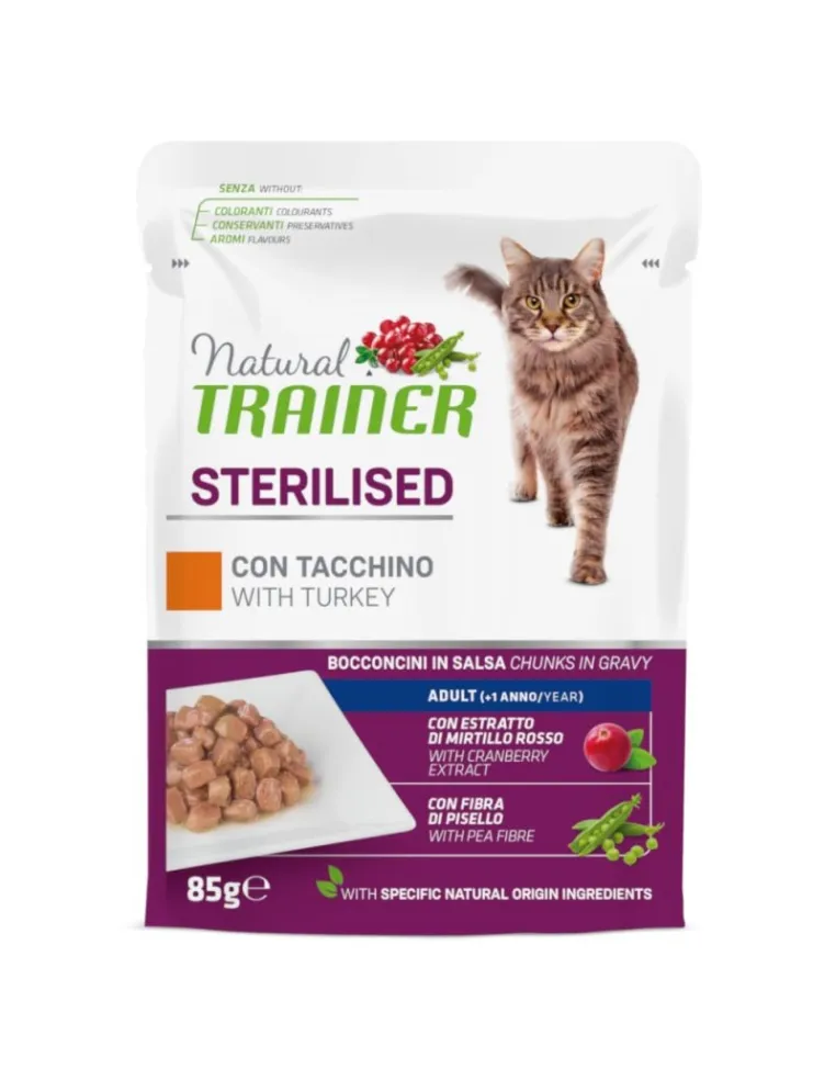 Natural Trainer Sterilised Tacchino 4x85g Busta