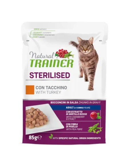 Natural Trainer Sterilised Tacchino 4x85g Busta