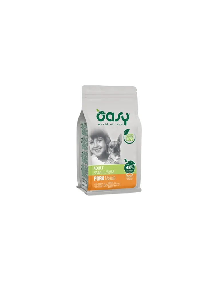 Oasy Adult Dog Food Maiale Small/Mini 800gr