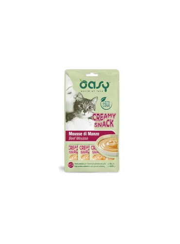 Oasy Creamy Cat Snack Manzo 4x15g
