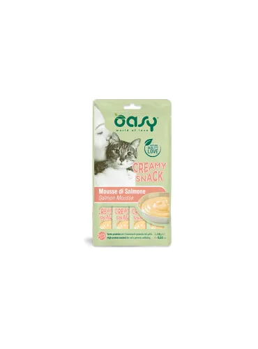 Oasy Creamy Cat Snack Salmone 4x15gr