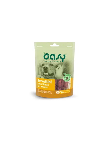 Oasy Involtini Anatra Dog Snack Busta 100gr
