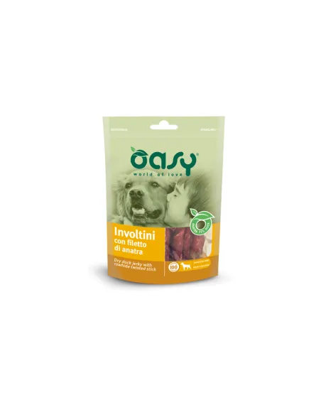 Oasy Involtini Anatra Dog Snack Busta 100gr