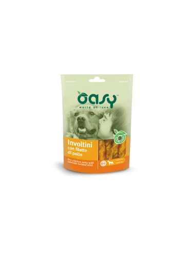 Oasy Involtini Filetto Pollo Dog Snack 100gr Busta