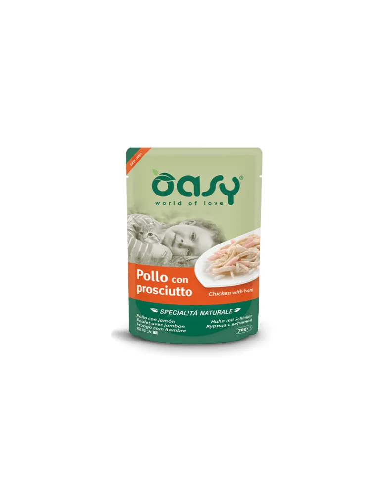 Oasy Naturale Pollo Prosciutto 70g Busta