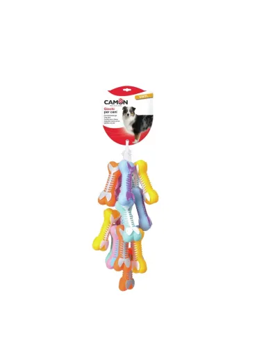 OSSO VINILE CON LISCA GIOCO CANE 15CM