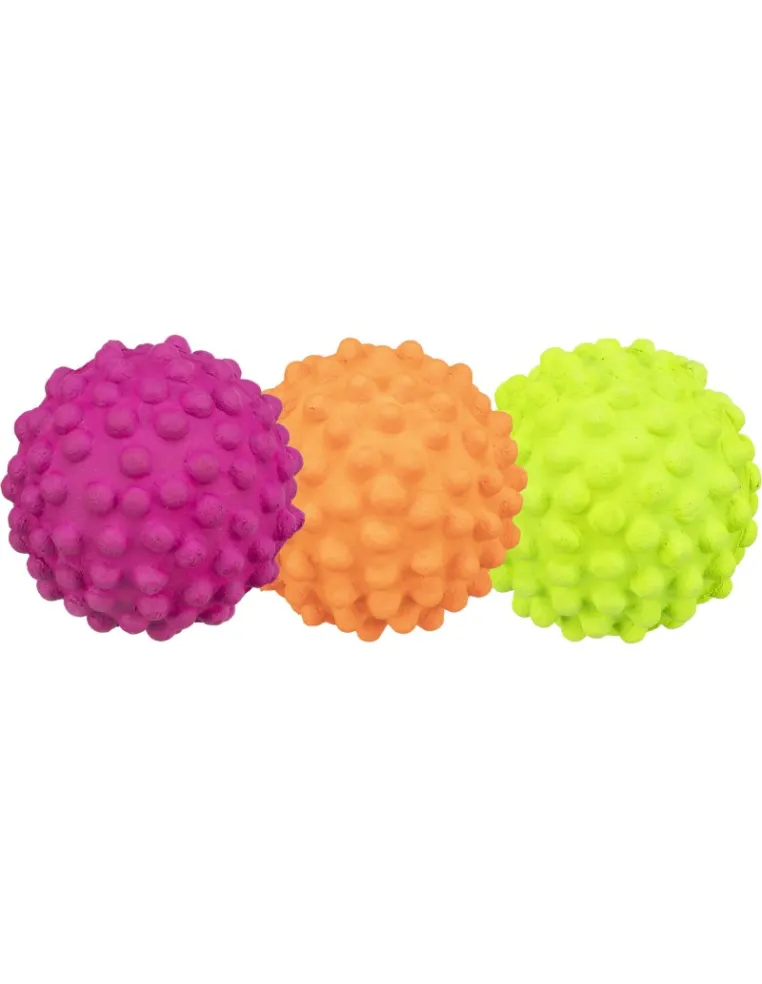 Palla Riccio Gioco Cane Gomma Vari Colori 7cm