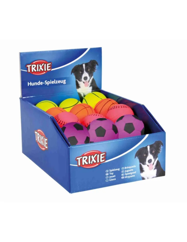 Palle Gioco Cane Gomma Morbida Assortite 6cm
