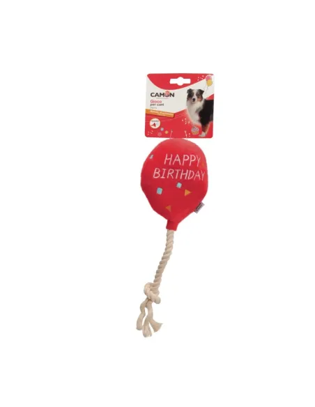 Palloncino Happy Birthday con Corda 20cm per Cani