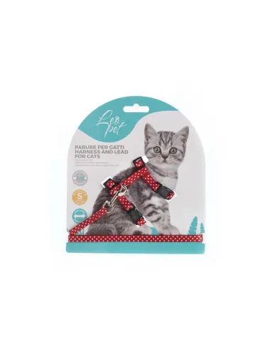 Parure Gattino Pois Rosso Accessorio per Gatti