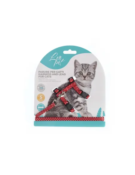 Parure Gattino Pois Rosso Accessorio per Gatti