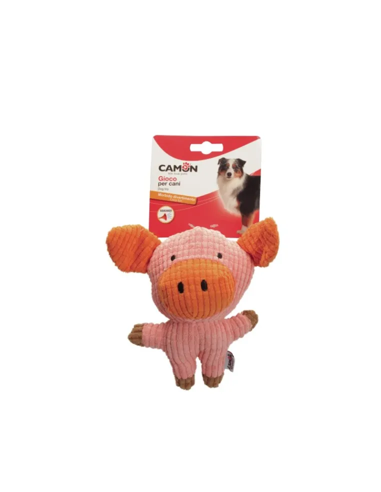 Peluche Maiale o Elefante Gioco Cane 18cm