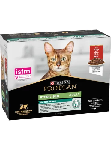 ProPlan Cat Multip Steril Manzo 10 Pacchetti 85g