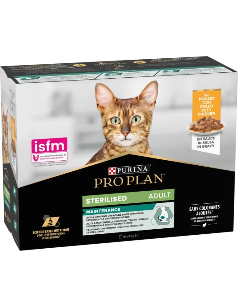 ProPlan Sterilised Pollo Salsa 10 Buste da 85g