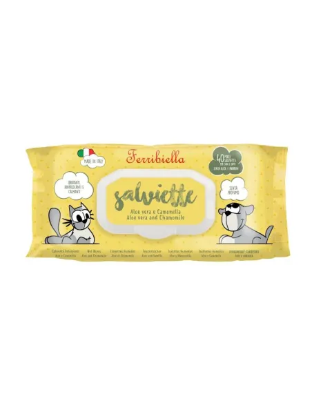 Salviette Aloe per Cani e Gatti 40 Pezzi