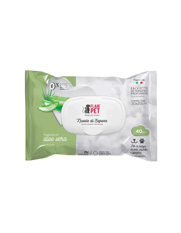 Salviette Nuvole Sapone Aloe Vera 40 Pezzi