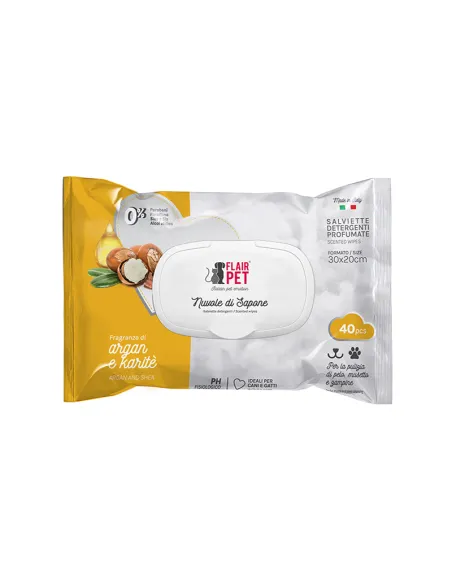 Salviette Nuvole Sapone Argan e Karite 40 pezzi Salviette Nuvole Sapone Argan e Karite 40 pezzi