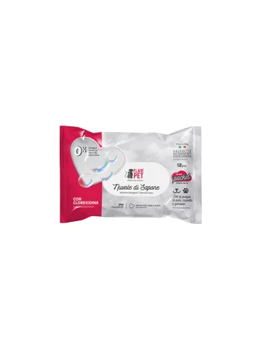 Salviette Nuvole Sapone Clorexidina Pocket 12pz