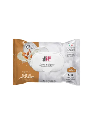 Salviette Nuvole Sapone Latte e Mandorle 40 pezzi