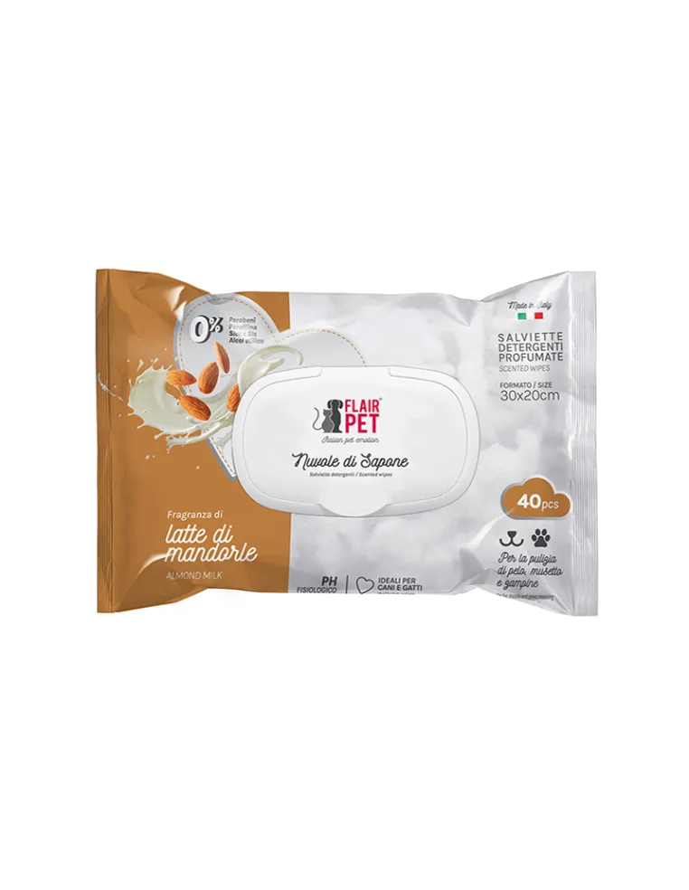 Salviette Nuvole Sapone Latte e Mandorle 40 pezzi