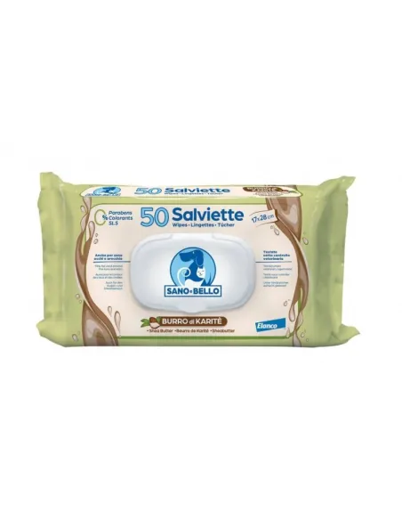 Salviette Sano e Bello Burro Karite 50 Pezzi