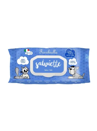 Salviette Talco per Cani e Gatti 40 Pezzi