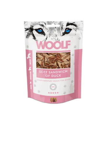 Sandwich Anatra e Merluzzo Woolf Snack per Cani 100g