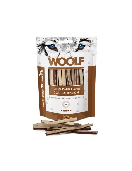 Sandwich Morbido Woolf Coniglio Merluzzo 100g Dog Snack Sandwich Morbido Woolf Coniglio Merluzzo 100g Dog Snack