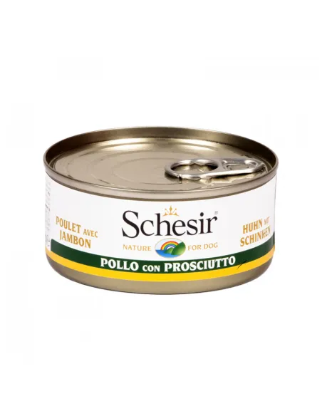 Schesir Pollo e Prosciutto 150g Alimento per Cani Schesir Pollo e Prosciutto 150g Alimento per Cani