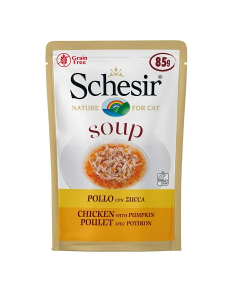 Schesir Soup Pollo Zucca 85g Cibo per Gatti
