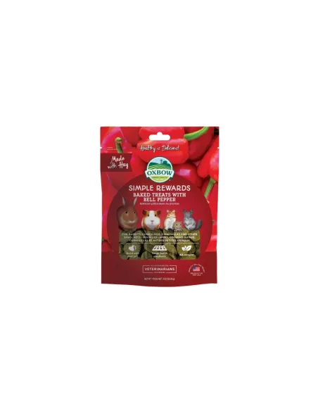 Simple Rewards Bell Pepper Snack Roditori Oxbow 60g