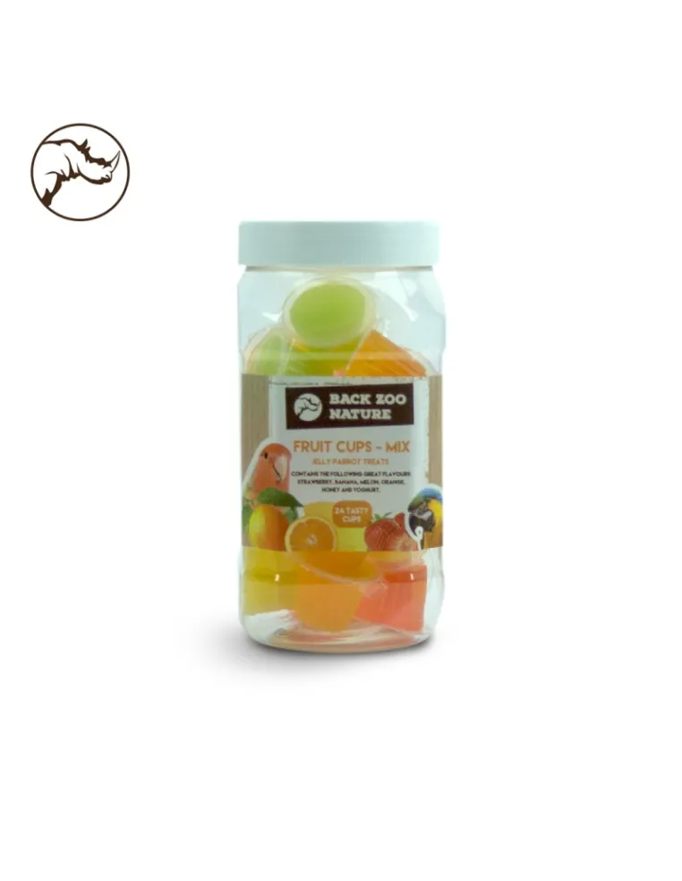 Snack Bird Parrots Fruitcups Mix 24 pz