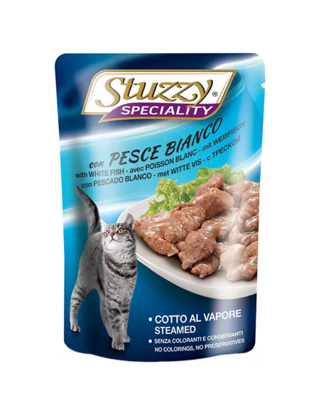Stuzzy Cat Sfilaccetti Pesce Bianco 85g Busta Stuzzy Cat Sfilaccetti Pesce Bianco 85g Busta