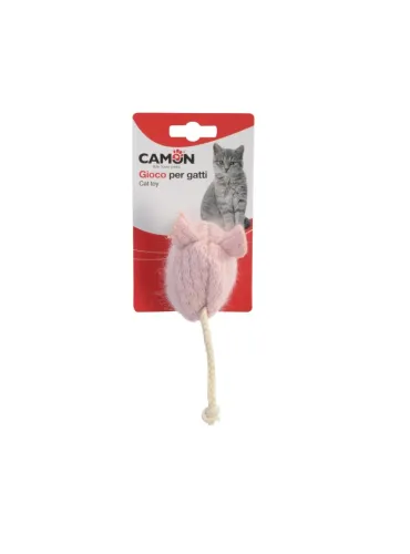 Topolino Corda Gioco Gatto Colori Rosa, Blu, Giallo