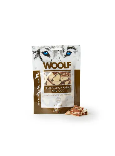 Triangolini Coniglio Merluz Dog Snack Woolf 100gr