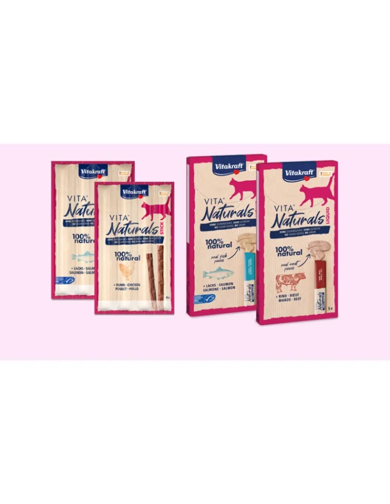 Vitakraft Natural Liquid Salmone Cat Snack 5x15g