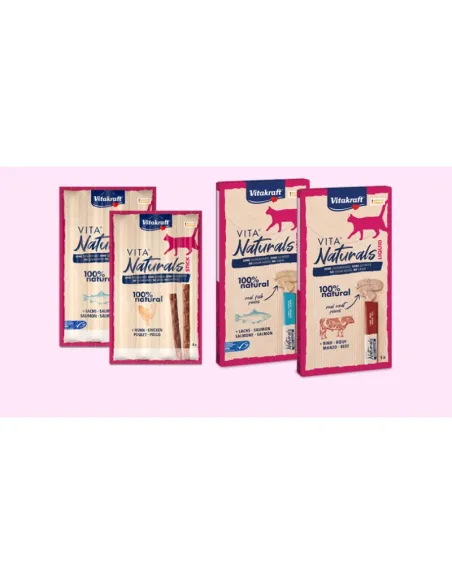 Vitakraft Natural Liquid Salmone Cat Snack 5x15g