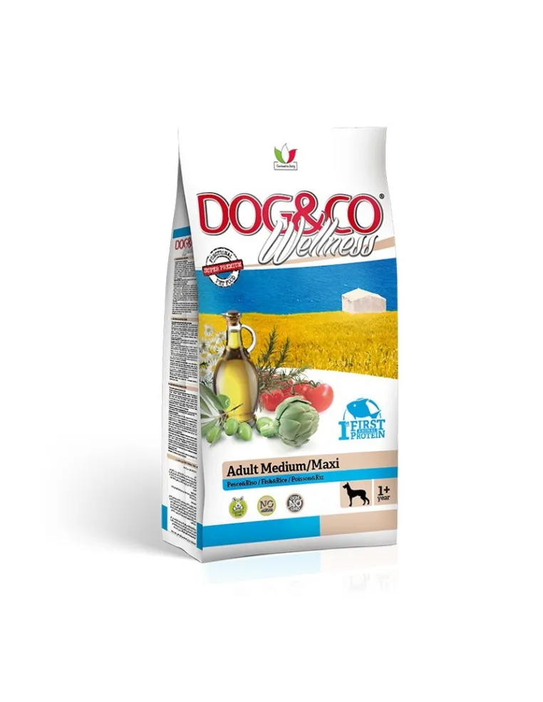 Wellness Adult Pesce Riso 12kg Med/Maxi Dog&Co