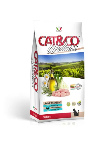 Wellness Sterilized Cat&Co Pollo Orzo 1.5kg