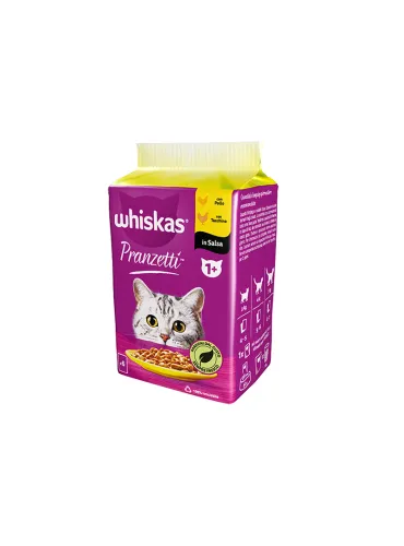 Whiskas Pranzetti 1+ Salsa Carni Bianche 6x50gr