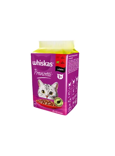 Whiskas Pranzetti 1+ Salsa Carni Miste 6x50gr
