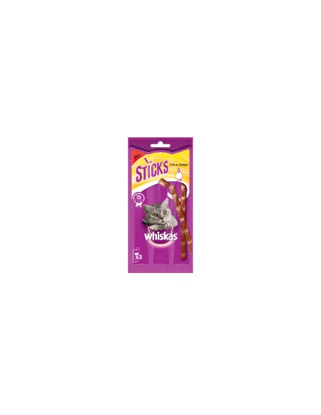 Whiskas Sticks Pollo Snack per Gatti 3 Pezzi 18g Whiskas Sticks Pollo Snack per Gatti 3 Pezzi 18g