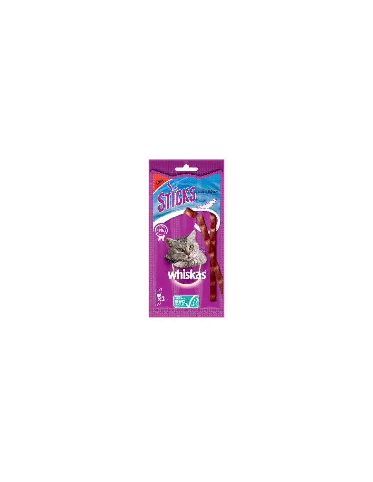 Whiskas Sticks Salmone 3 Pezzi 18g