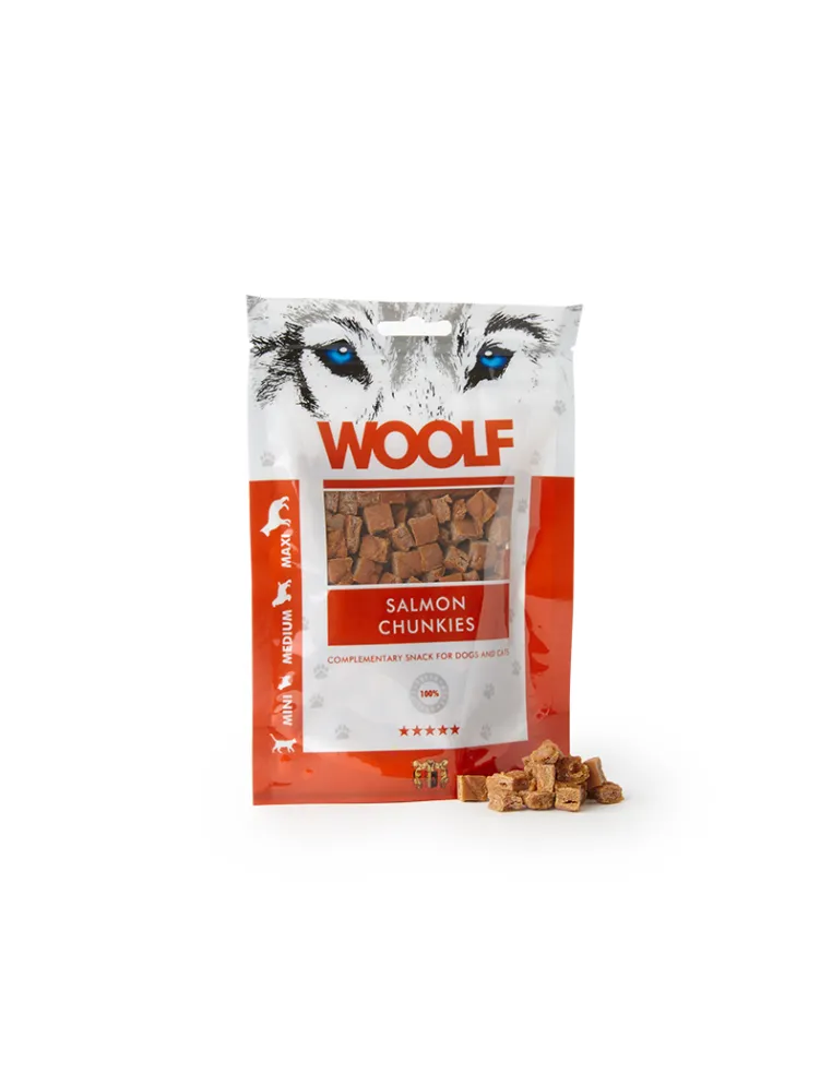 Woolf Dog Snack Cilindretti di Salmone 100g