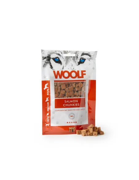 Woolf Dog Snack Cilindretti di Salmone 100g Woolf Dog Snack Cilindretti di Salmone 100g