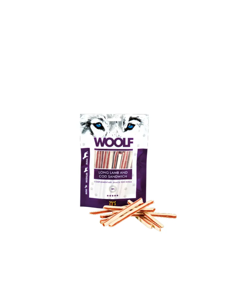 Woolf Dog Snack Sandwich Agnello Merl 100gr