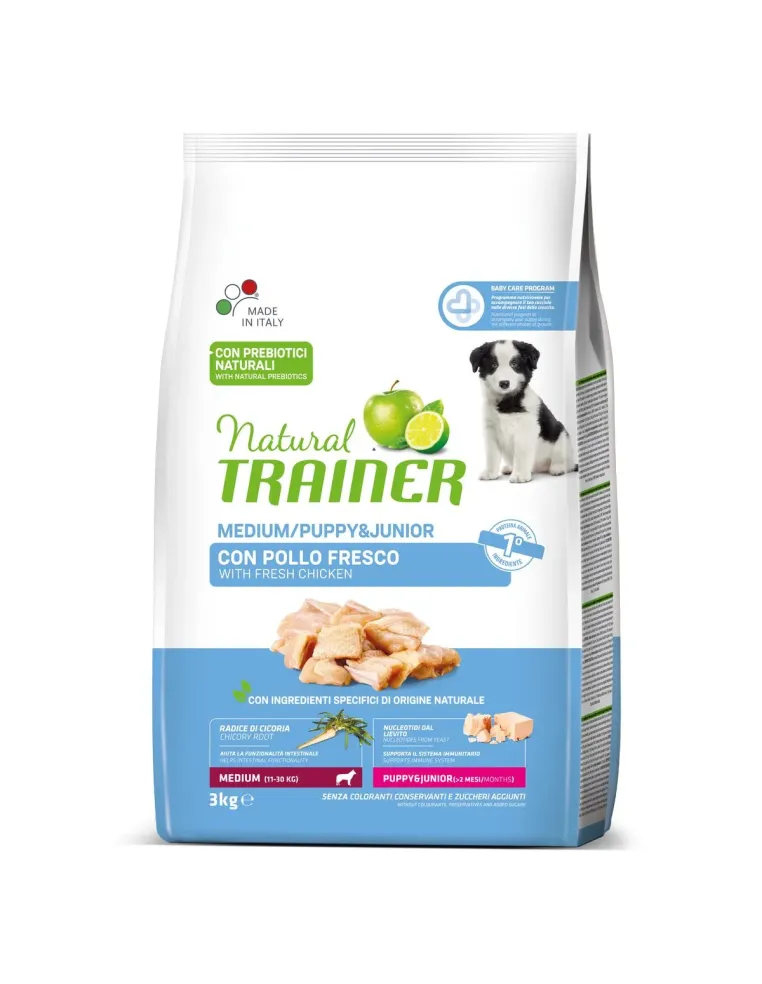 Pollo Puppy Junior Dog Natural Trainer 3kg Medium