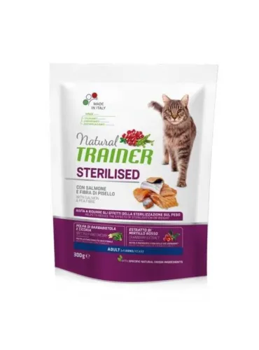 Natural Trainer Sterilised Salmone 300g Cat