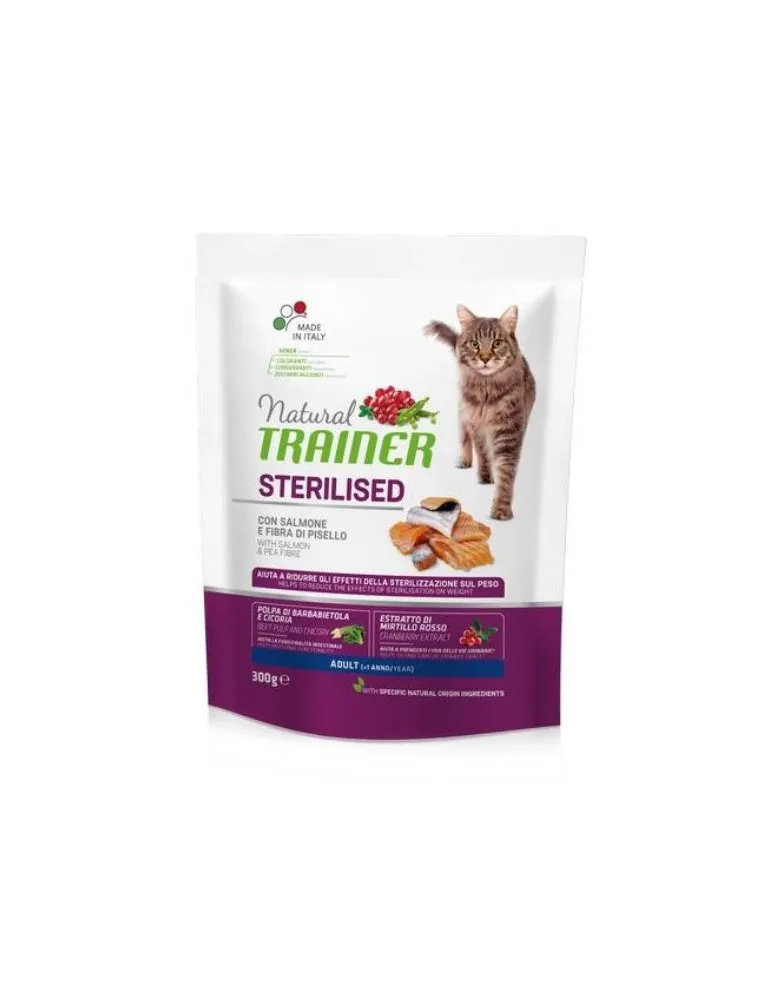 Natural Trainer Sterilised Salmone 300g Cat